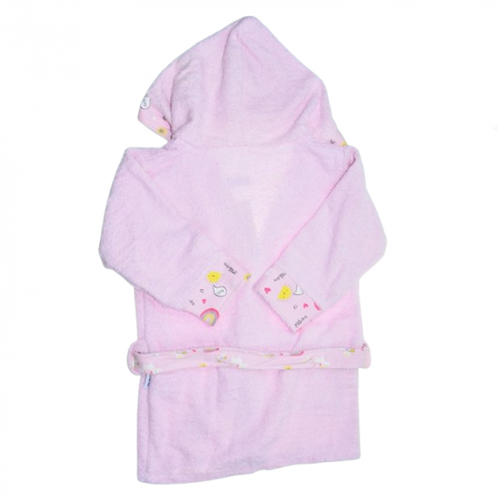 Halat de baie pentru fete Mini Junior HLTMJ-1, Roz [2]