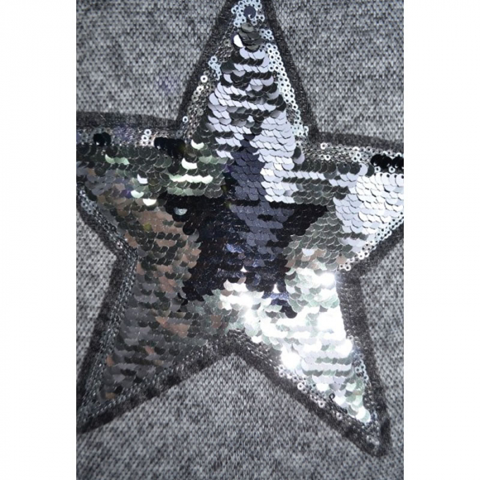 Hanorac cu maneca lunga si gluga pentru fete New Collection 23297, Gri [4]