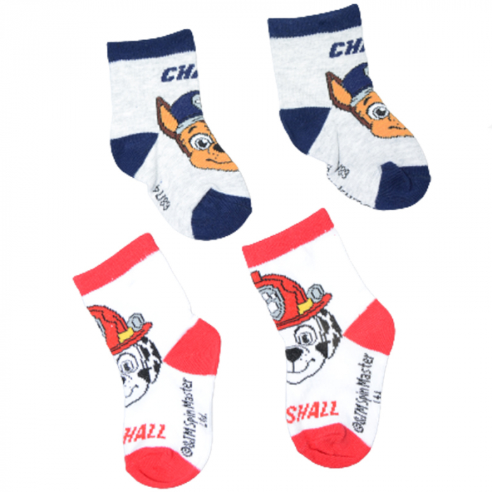 Set 2 perechi de sosete pentru baieti Nickelodeon Paw Patrol SSPB-05-80-86, Multicolor [2]