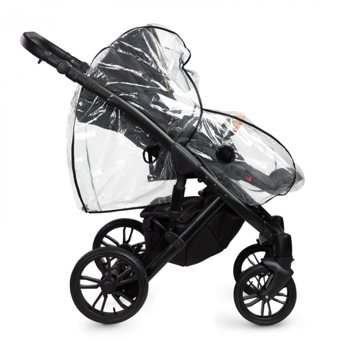 Husa de ploaie pentru carucior cu maner reversibil Caretero 522101, Transparent [2]