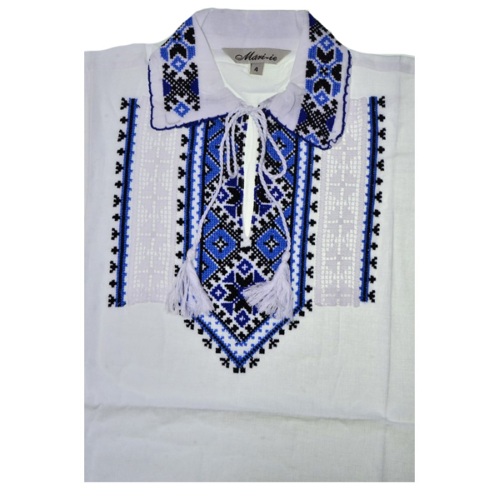 Ie tip camasa, cu guler si maneca lunga, pentru baieti, Mini Junior IE-MJ20-4, Alb [3]