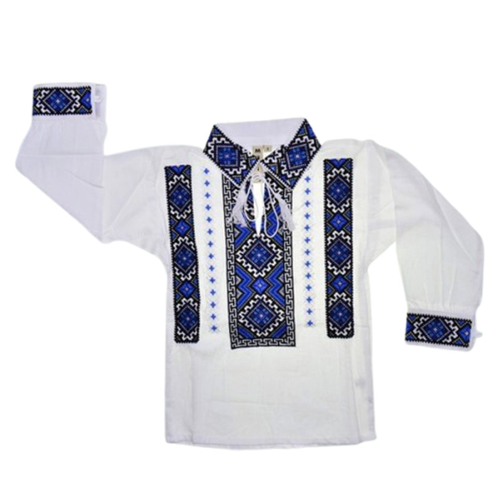 Ie tip camasa, cu guler si maneca lunga, pentru baieti, Mini Junior IE-MJ15-0, Alb [1]