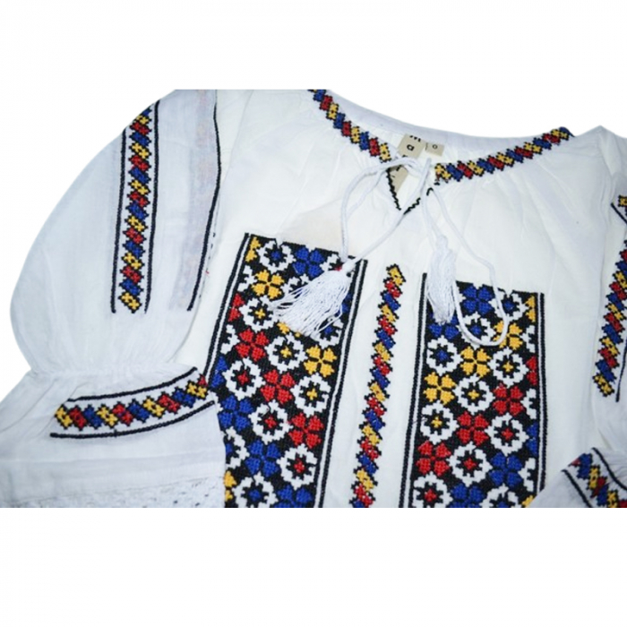 Ie traditionala cu maneca lunga pentru fete Mini Junior IE-MJ11, Alb [2]