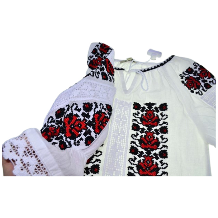 Ie traditionala, cu maneca lunga, pentru fete, Mini Junior IE-MJ23-0, Alb [2]