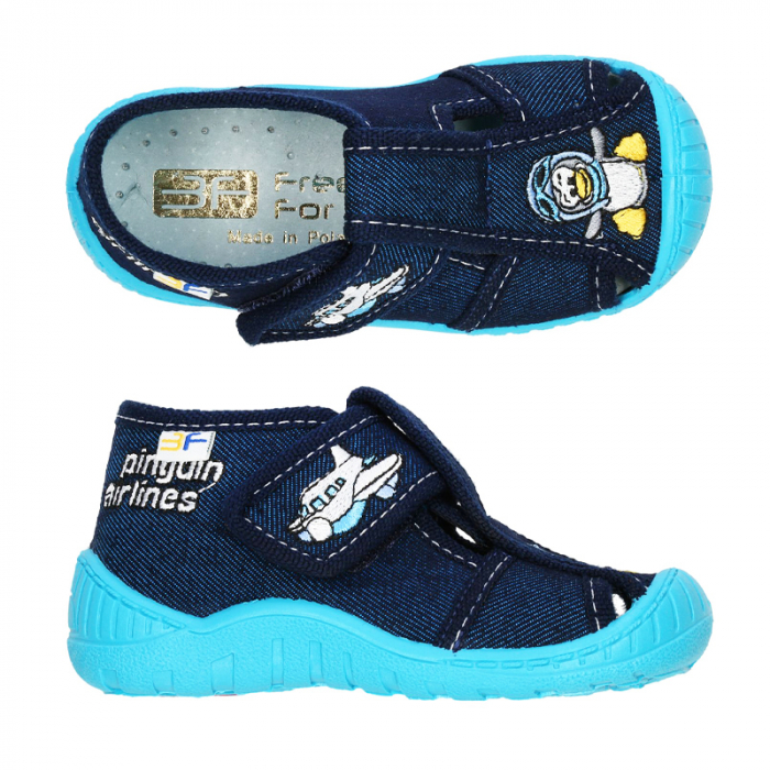 Sandale din panza pentru baieti 3F 3FP-1-20, Bleumarin [2]