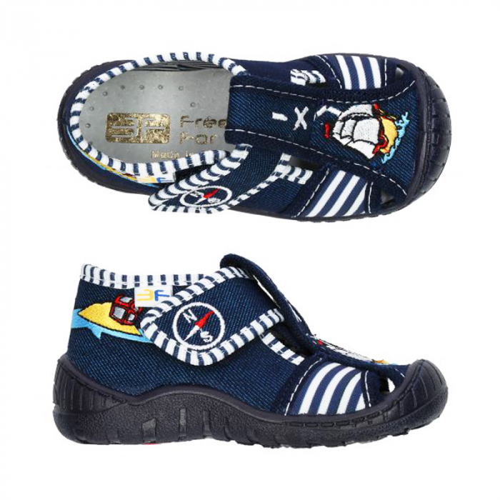 Sandale din panza pentru baieti 3F 3FP-2-25, Bleumarin [2]