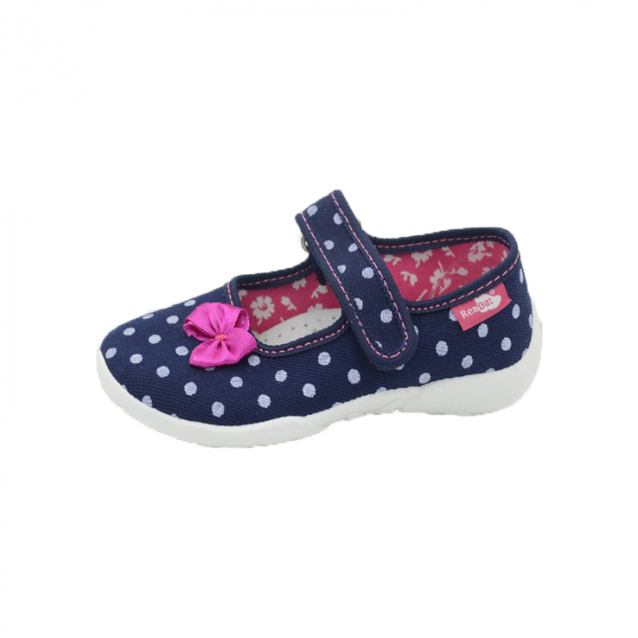 Pantofi din panza pentru fete Renbut 33-415-098-30, Bleumarin [1]