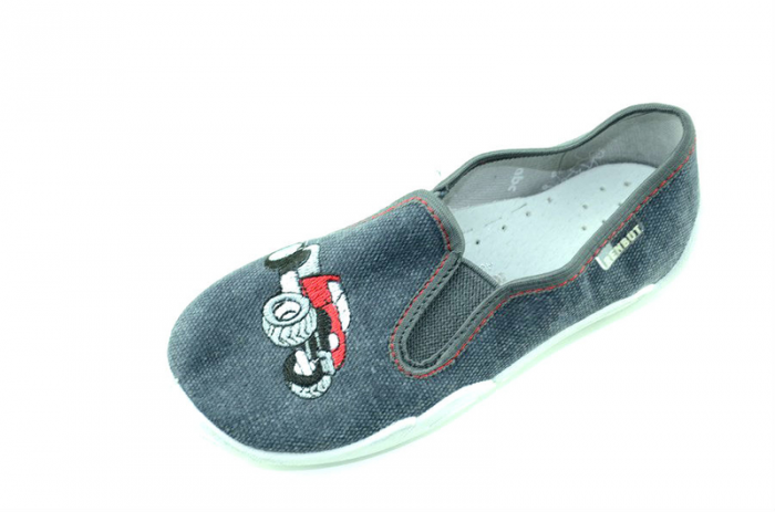 Pantofi din panza pentru baieti Renbut PSBR2-30, Gri [4]