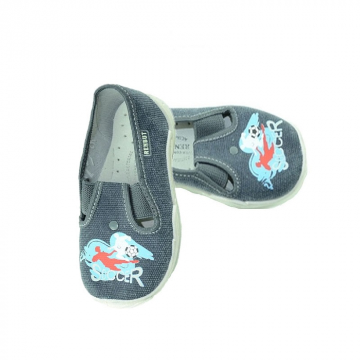 Pantofi din panza pentru baieti Renbut PSBR3-30, Gri [3]