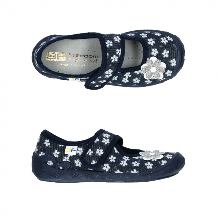 Pantofi din panza pentru fete 3F 3FP-10-31, Bleumarin [3]