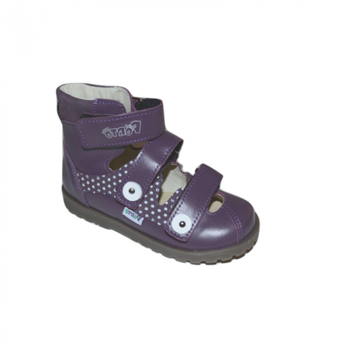 Pantofi ortopedici din piele pentru fete Mrugala PORTO 2299a-30, Mov [3]