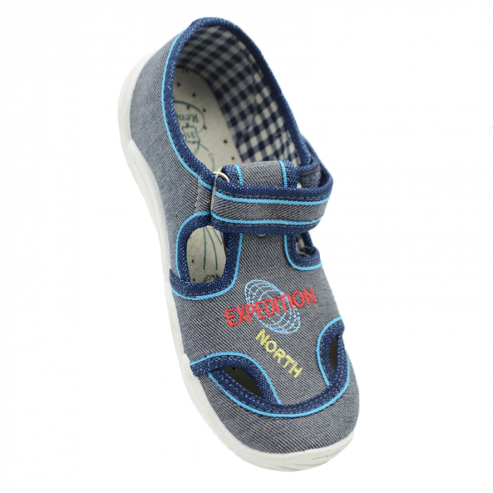 Pantofi profilactica din panza pentru baieti Renbut 1-23-375G-31, Gri [2]