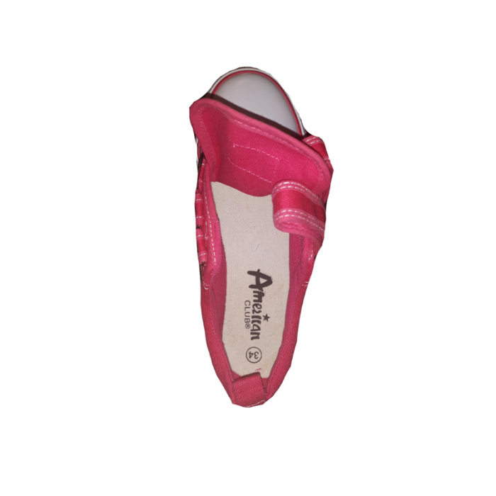 Tenisi din panza pentru fete American Club 445/15 445/15-33468-33, Fucsia [3]