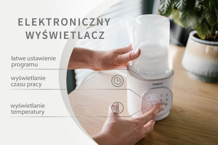 Incalzitor si sterilizator electric 6 in 1, pentru biberoane BabyOno 1599, Gri [10]