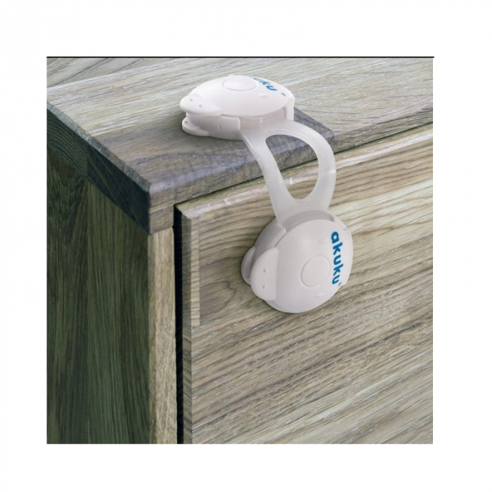 Set 2 protectii pentru blocarea usilor Akuku A0650, Alb [2]