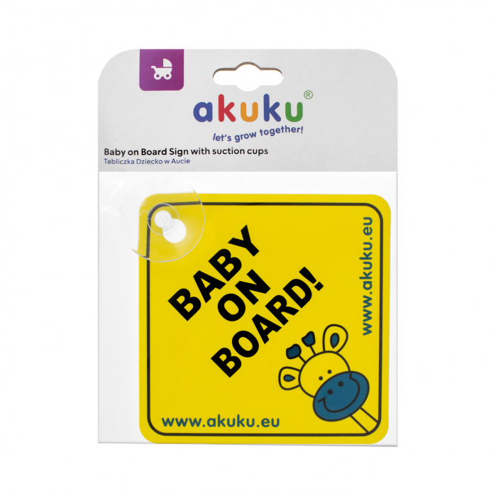 Indicator de avertizare ,,BABY ON BOARD'', Akuku, A0645, Galben [2]