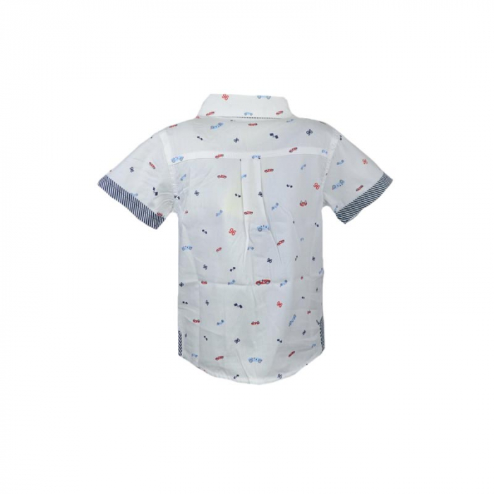 Camasa cu maneca scurta pentru baieti Happy House JF-1863A-98 cm, Alb [2]