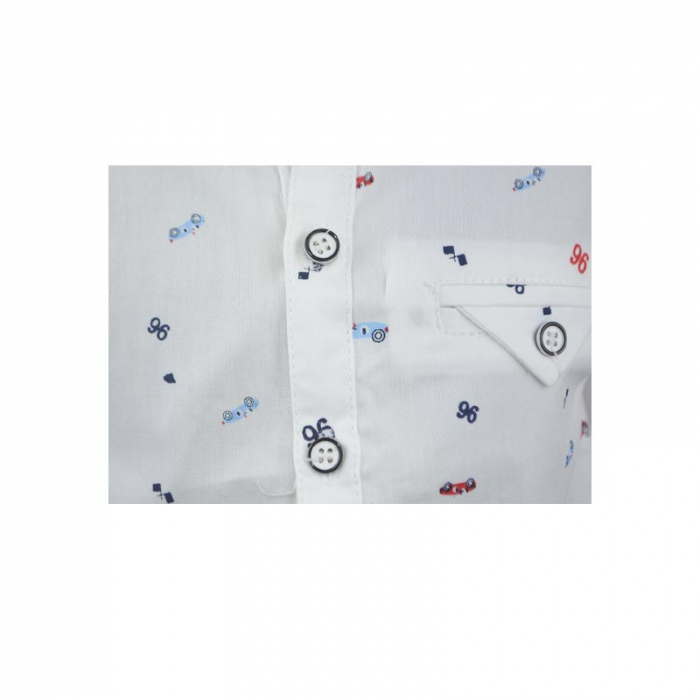 Camasa cu maneca scurta pentru baieti Happy House JF-1863A-98 cm, Alb [3]