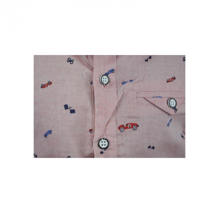 Camasa cu maneca scurta pentru baieti Happy House JF-1863R-80 cm, Roz [3]