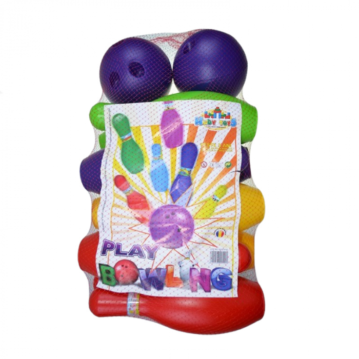 Joc de bowling pentru copii, 10 popice, 2 mingi Midex BWNG1, Multicolor [2]