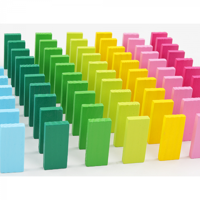 Joc Domino cu 123 de piese colorate din lemn, 3+ ani, WD1507 [3]
