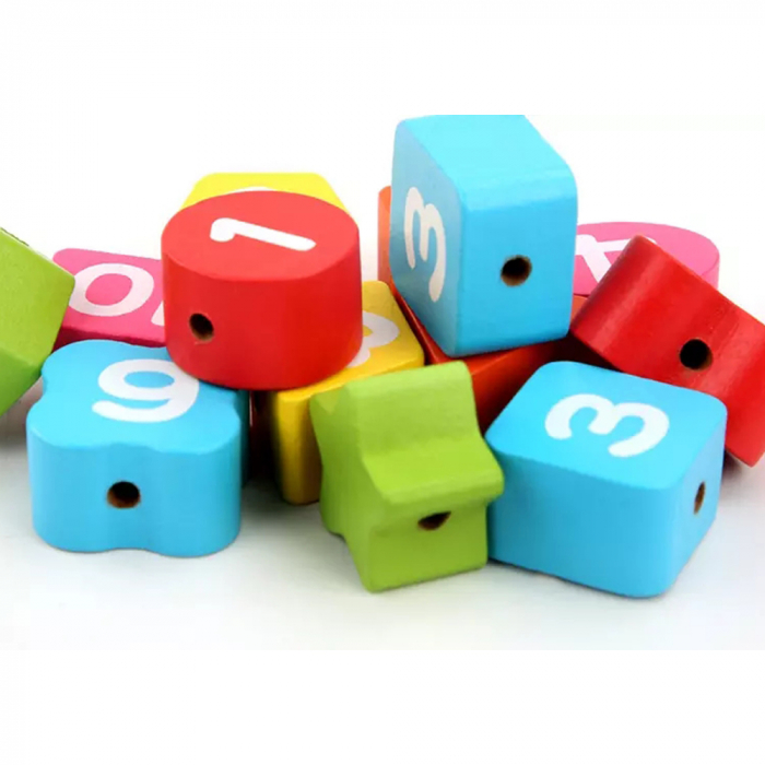 Jucarie 3 in 1 Ceas, Puzzle si Joc de snuruit din lemn, WD 7024-A [3]