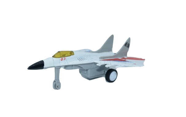 Jucarie avion metalic-Midex 0530L-A, Alb [3]