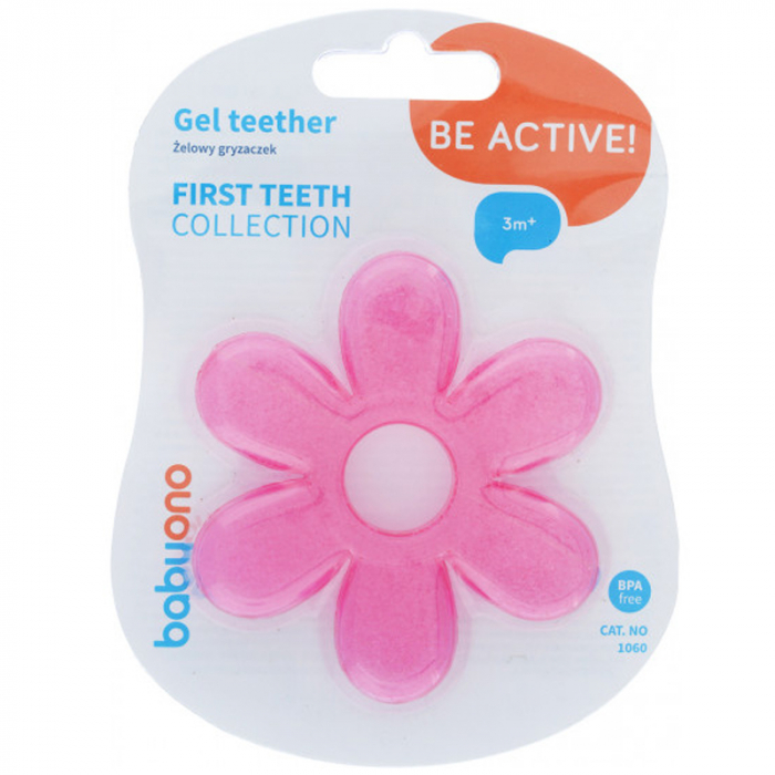 Jucarie pentru dentitie BabyOno First Teeth 1060-R, Roz [2]