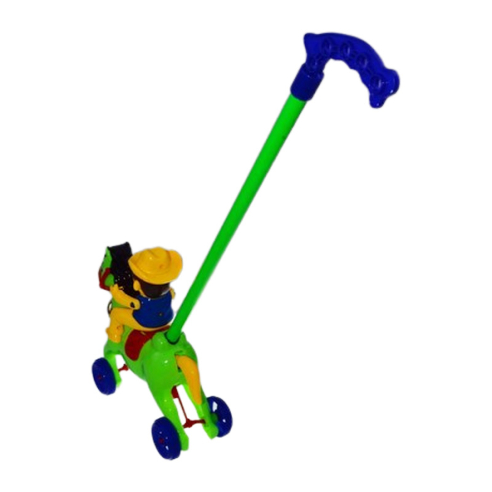 Jucarie de impins pentru copii, calaret, Mini Junior 2011CV, Verde [2]