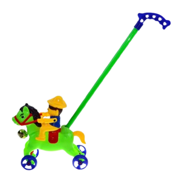 Jucarie de impins pentru copii, calaret, Mini Junior 2011CV, Verde [1]