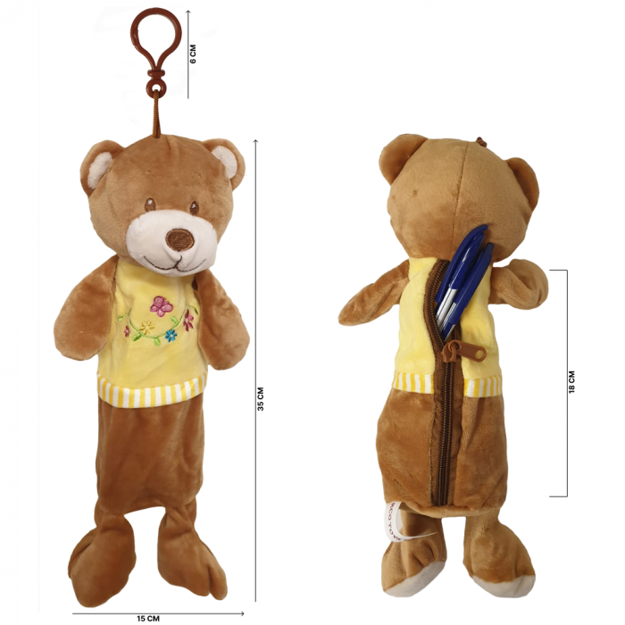 Jucarie de plus tip breloc, cu spatiu depozitare, 35 cm, Urs, WJ6113-D [2]