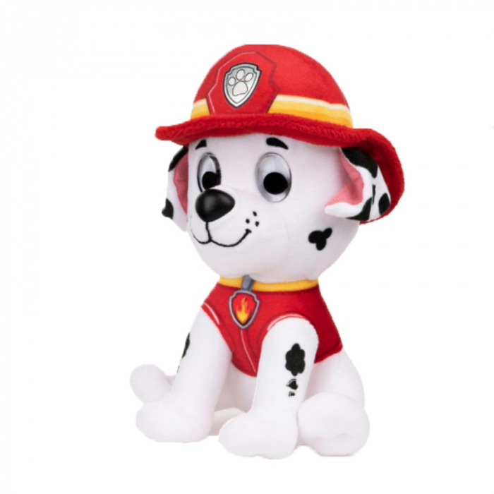 Jucarie din plus 15 cm pentru copii Nickelodeon Paw Patrol Marshall 483121, Alb [2]