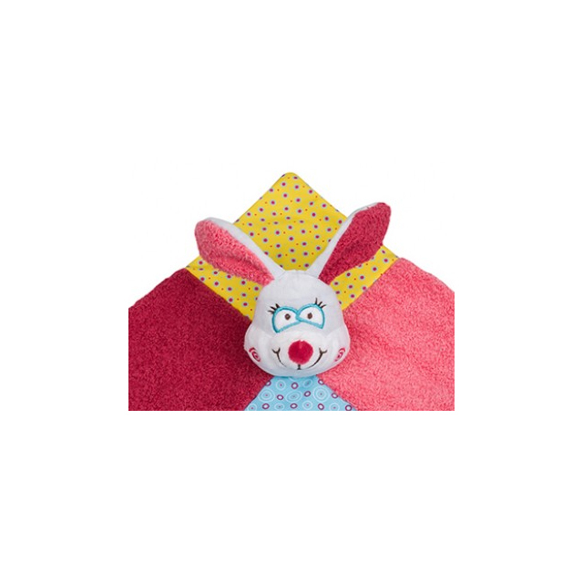 Jucarie din plus cu inel dentitie Iepurasul Sue 0 luni+ BabyOno 1612, Multicolor [2]