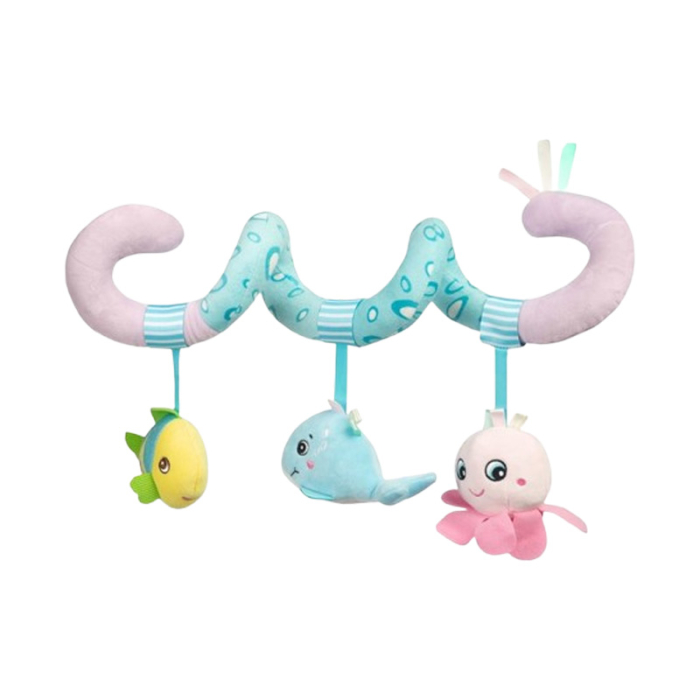 Jucarie din plus, spirala, zornaitoare pestisori, pentru carucior, Sensillo 388304, Albastru [1]