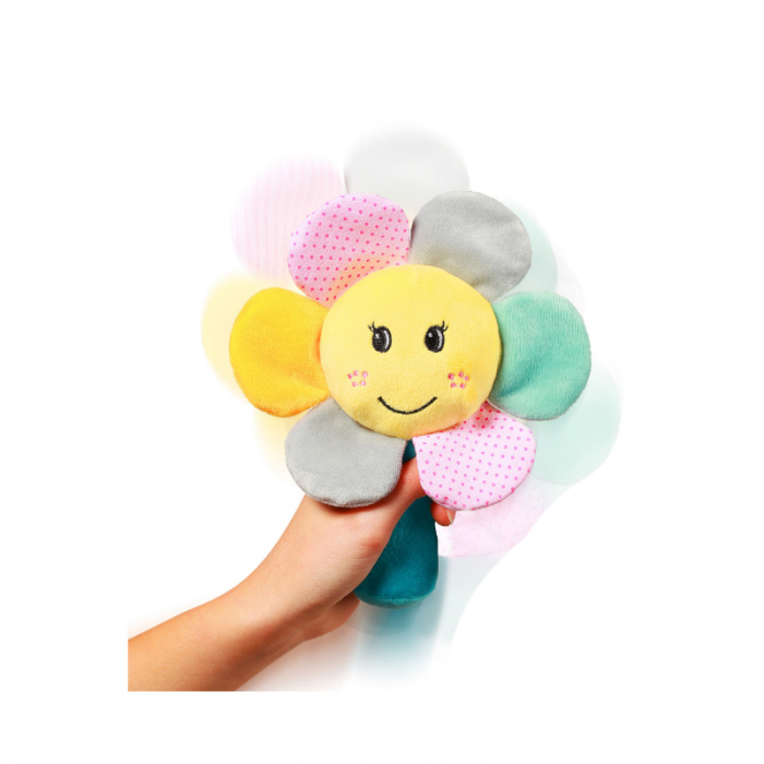 Jucarie din plus zornaitoare BabyOno Rainbow Flower 609-F, Multicolor [4]