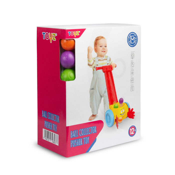 Jucarie educationala de impins si colectat mingi, Toys 398037, Multicolor [3]