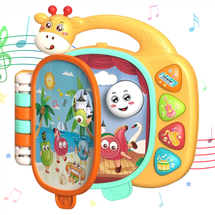 Jucarie Educativa, Carticica cu melodii si sunete, 18x17x4 cm, +12 luni, WW7030 [1]