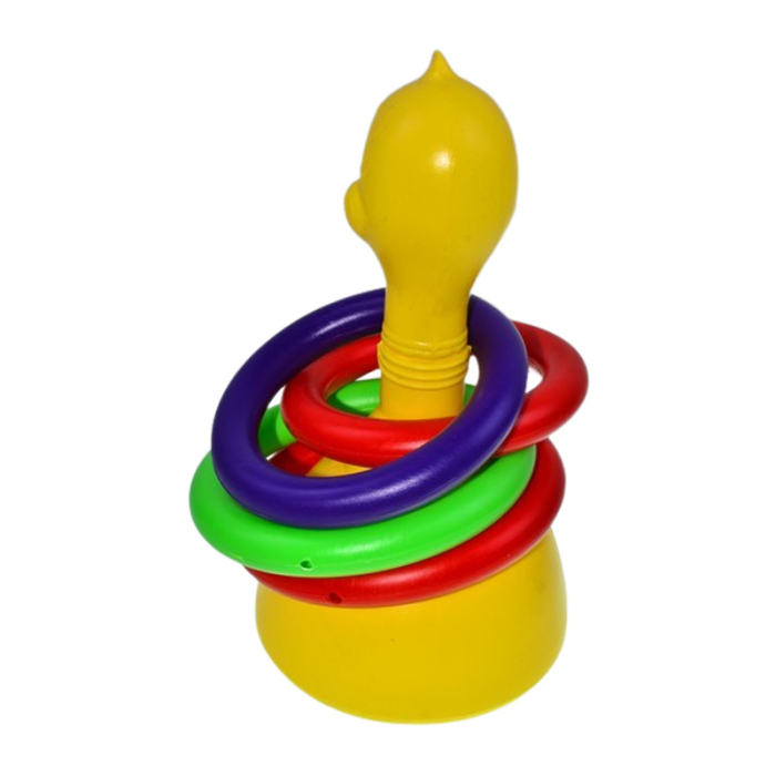 Jucarie educativa, ratusca cu 4 cercuri, 30 x 15 cm, Mini Junior R2011, Multicolor [2]