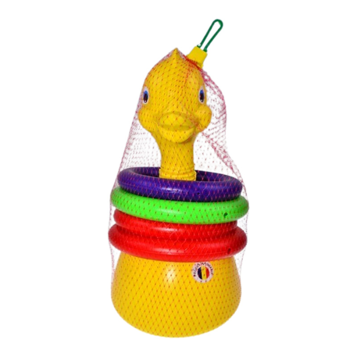 Jucarie educativa, ratusca cu 4 cercuri, 30 x 15 cm, Mini Junior R2011, Multicolor [3]