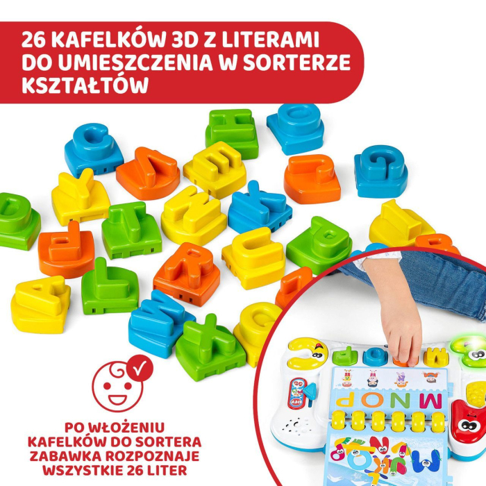 Jucarie interactiva cu alfabet, pentru copii, Chicco Edu Cheerful Alphabet, 131488, Multicolor [6]