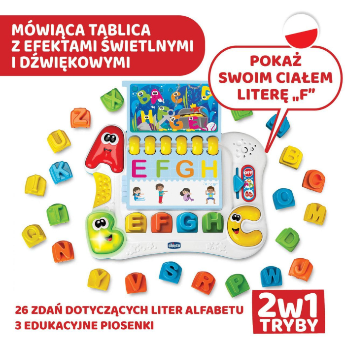 Jucarie interactiva cu alfabet, pentru copii, Chicco Edu Cheerful Alphabet, 131488, Multicolor [5]