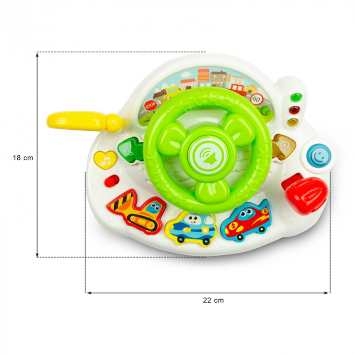 Jucarie interactiva cu volan Toyz 9006, Multicolor [5]