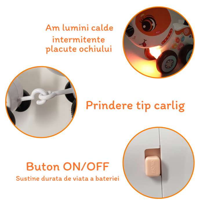 Jucarie Interactiva muzicala cu functii, lumini si mobilitate, mama si puii RCO, 35 x 16 x 8.5 cm, 3+ ani, WW7006-B [3]
