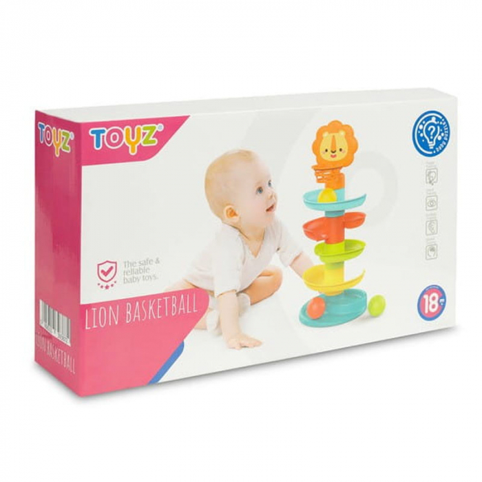 Jucarie interactiva Basketball with a Lion pentru copii 24 x 18 x 18 cm Toyz HE8067, Multicolor [4]