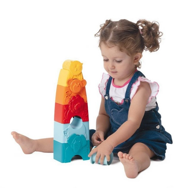 Jucarie interactiva 2 in 1, puzzle si turn cu animale, pentru copii, 9-36 luni, Chicco, 164905, Multicolor [4]