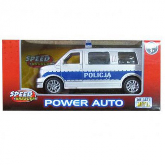 Jucarie masinuta de politie 13 cm Mini Junior 525361, Gri [2]