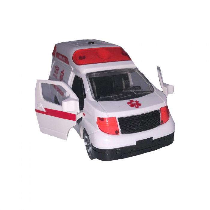 Jucarie masinuta ambulanta Toys MKL426641, Alb [2]