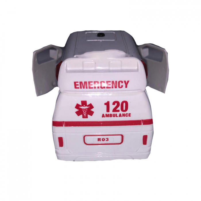 Jucarie masinuta ambulanta Toys MKL426641, Alb [3]