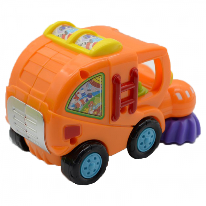 Jucarie pentru baieti camion de maturat Huile Toys 386ABCCM, Portocaliu [2]