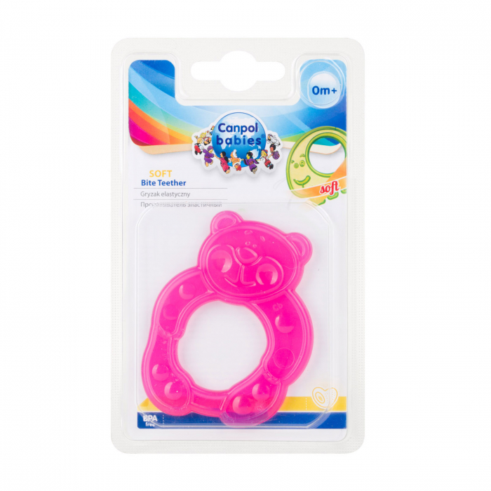 Jucarie pentru dentitie 0 luni+ Canpol Babies 13/109F, Fucsia [2]